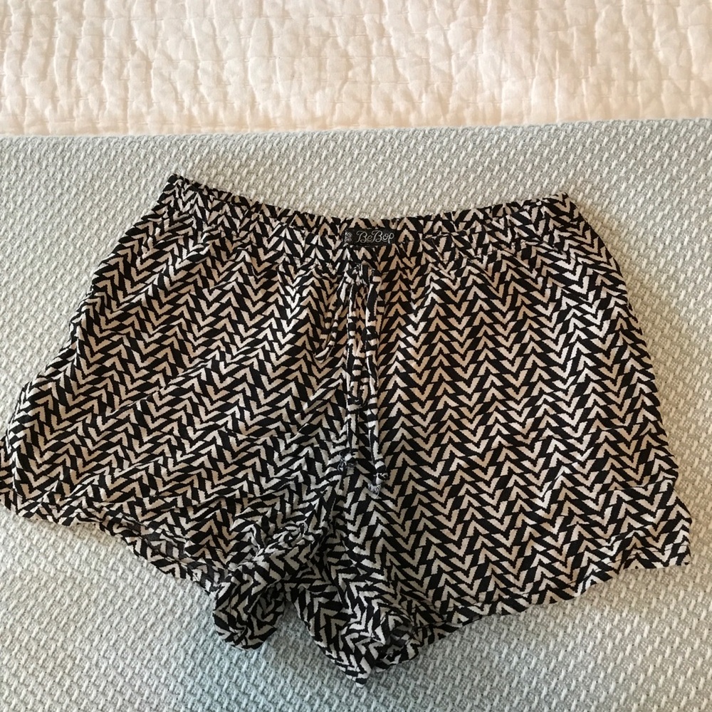 Black with tan detail shorts